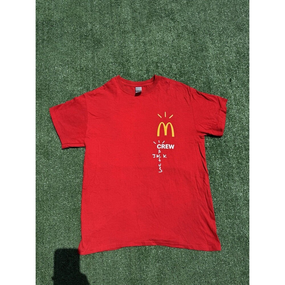 Travis Scott Cactus Jack X McDonalds Crew T-shirt | Rare Promo Tee Size Medium